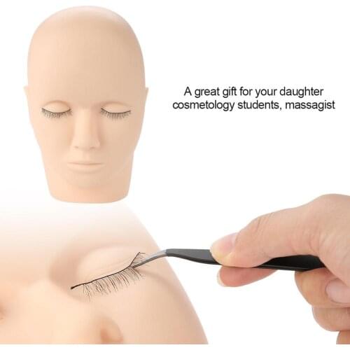 Rubber Female Mannequin Soft Eyelash Graft Makeup Massage Practice Training Fake Headform Mannequin For Mannequin Head Professional Tool