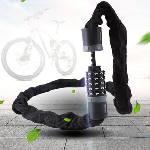 MTB Bike Code Password Keyless 5 Numbers Chain Cable Lock Anti Theft Safety Combination Digital Locks Cycle Bicycle Accoessories