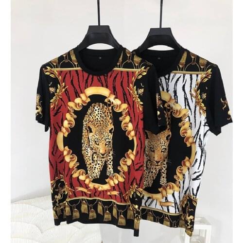 Hot Fashion Mens retro print Tee Top High quality cotton comfort T-shirts A398