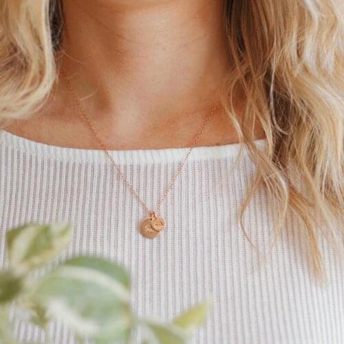 Stainless steel round size bear necklace ladies new personality simple trend polar bear multiple pendant necklace jewelry gift