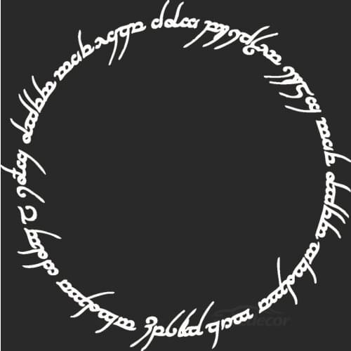 Numbers And Letters In A Circle Lord Rings Car Sticker Body Window Door Cute Decor Waterproof ZP060