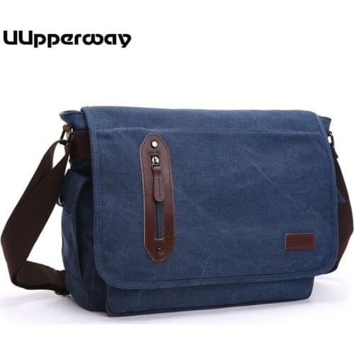 New Design Postman Bags for Mens Crossbody Bags Magic Stick Cover Canvas Laptop Case Office Men Messenger Bags Large Book Bags