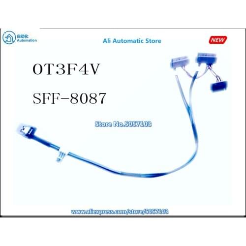 Original 0T3F4V MiniSAS SFF-8087 To SFF-8482 1 To 2 SAS Line