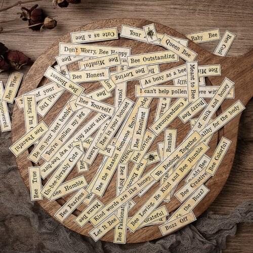 Panalisacraft Junk journal Gorgeous vintage sentiment stickers paper for Scrapbooking Happy Planner/Card Making/ Journal Project