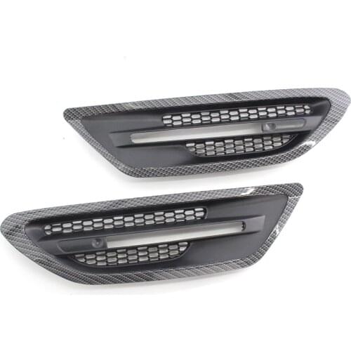 Pair Side Fender Cover Grille Carbon Fiber Style for BMW F10 Sedan M5 11-17 4DR (ONLY Fit M5 Model, NOT Fit LCI After Facelift)