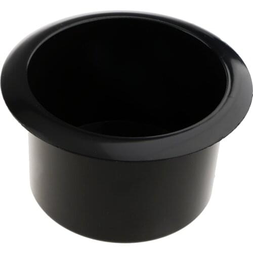 Black 6.5cm Plastic Cup Drink Holder Ashtray For Marine Boat Car Truck Camper RV Height: 65mm/1.50