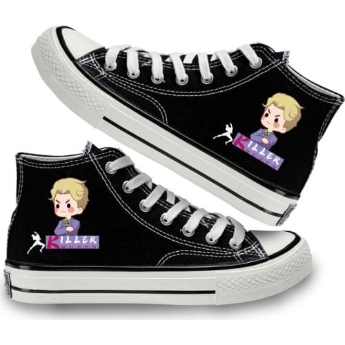 Unisex Anime Cartoon Bizarre Adventure Casual Ankle Canvas Shoes Jonathan Joestar Flats Duck Shoes Sneakers