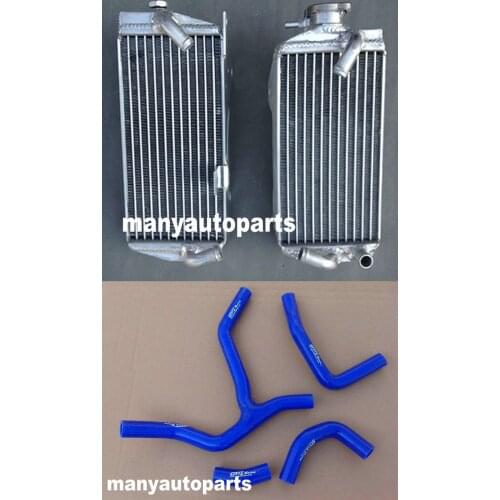 R&L aluminum radiator FOR Honda CRF450R CRF450 CRF 450R 2015 2016 +BLUE hose