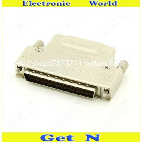 1pcs SCSI Connector SCSIDB68 Male Head Fabricated DB68 Sharpnel Adapter Punctured HDB68 Iron Shell Plug Socket
