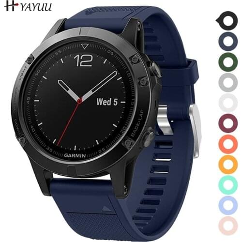 Yayuu Band for Garmin Fenix 6/5/Fenix 5 Plus/Forerunner 935/Approach S60/Quatix 5 Quick release Strap Soft Silicone Watch Bands