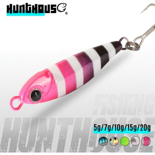 Hunthouse Micro Jig Luminous effect Fishing Lure 5/7/10/15/20g metal jig Shore Casting Jigging Tetra Works Tetra lw803
