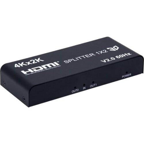 HDMI 2.0 Splitter 1X2 4K x 2K Support 3840x2160/60Hz V2.0 HD Switch 1 in 2 out