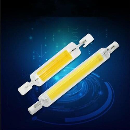 LED R7S COB Bulb Glass Tube 78MM 118MM 15W 20W 30W 40W Replace Halogen Lamp 80W J78 J118 Lamparda Diode Spot Light 220V 230V110V