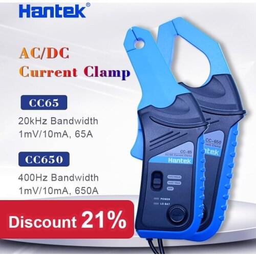 Hantek AC/DC current clamp oscilloscope BNC plug CC-65 CC-650 20KHz/400Hz Bandwidth 1mV/10mA 65A/650A original
