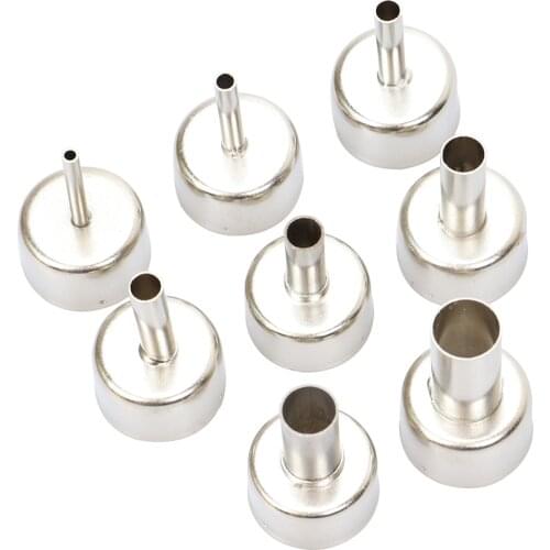8 pcs/lot 22mm Universal Nozzle Soldering station Hot Air Stations Gun Nozzles for 858D/858D+/8586/8858 Welding Nozzles