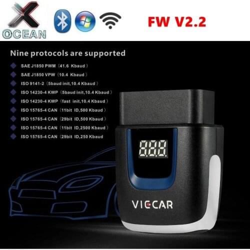 Viecar ELM327 V2.2 PIC18F25K80 Chip VP001 VP002 VP003 VP004 Bluetooth 4.0 /USB/WIFI OBD2 Car Diagnostic Scanner For Android/IOS