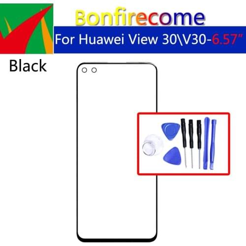 Outer Screen For Huawei Honor View 30 V30 OXF-AN00 Front Touch Panel LCD Display Out Glass Cover Lens Replacement