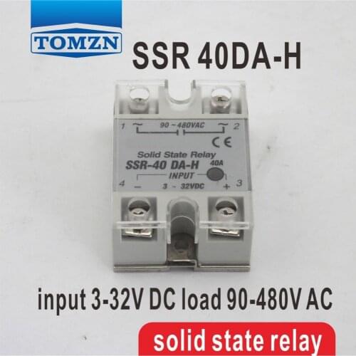 40DA High voltage type SSR input 3-32V DC load 90-480V AC single phase AC solid state relay