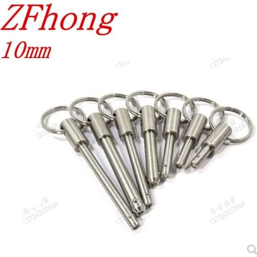 1pc diameter 10mm M10*25/30/35/40/50/60 Stainless steel 304 Quick Release Ball Locking Pins