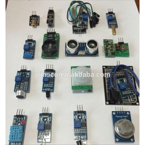 16PCS/LOT Raspberry Pi 3&Raspberry Pi 2 Model B the sensor module package 16 kinds of sensor