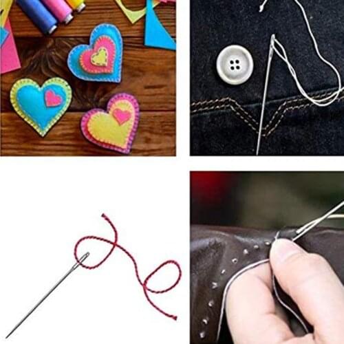 Large Eye Blunt Sewing Needles Cross Stitch Knitting Needle Handmade Leather Embroidery Thread Needle Sewing Accessories 30pcs