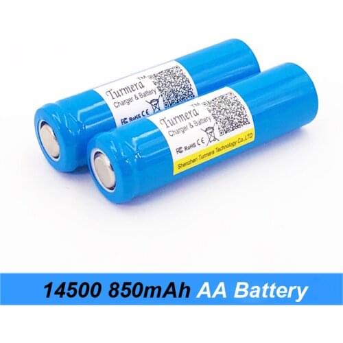14500 850mah 3.7V AA battery rechargeable 14500 battery for charger 14500 flishlight Turmera battery j20 Turmera
