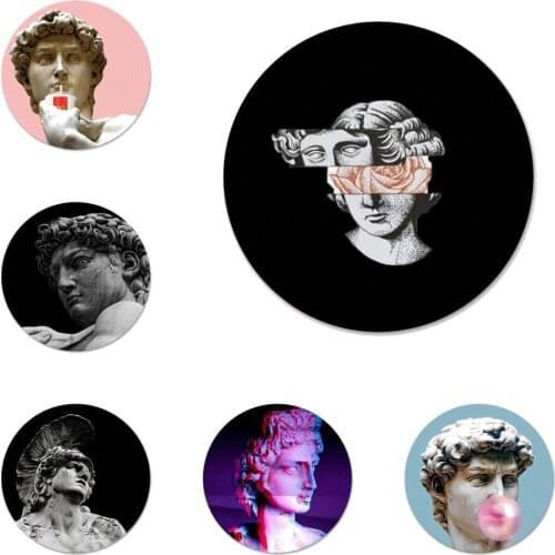 Alternative statue David art Badge Brooch Pin Accessories For Clothes Backpack Decoration gift 58mm
