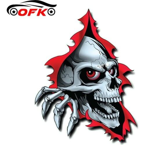 Car Stickers Decor Motorcycle Decals Evil Skull Tear Decorative Accessories Creative Sunscreen Waterproof PVC,13cm*10cm