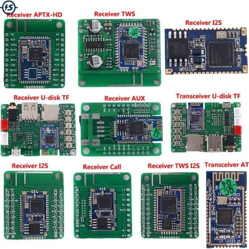Bluetooth Wireless BLE5.0 Transceiver Transmitter Receiver Stereo Audio Power Amplifier Support Call TWS I2S U-disk TF Aux