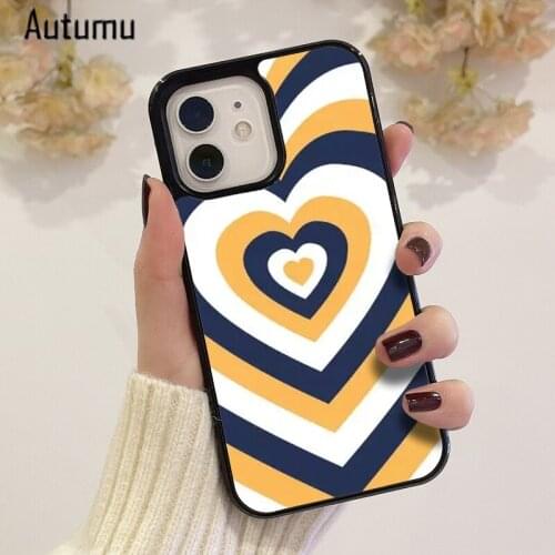 Phone Case for iPhone 12 mini X XS XR 11 Pro Max SE 2020 5 6S 7 8 Plus Samsung Galaxy S8 S9 S10 S20 S21 Blue yellow white Cover