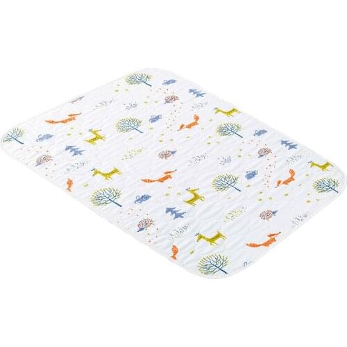 Baby Diaper Pad Cute Cartoon Newborns Changing Mat Washable Foldable Toddler Nappy Mattress Reusable Kids Crib Waterproof Cover