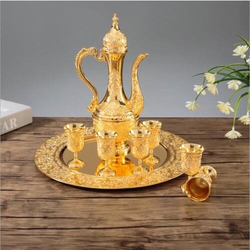 European decorative metal wine sets whiskey decanter moonshine distiller whiskey set for verre whisky JJ094