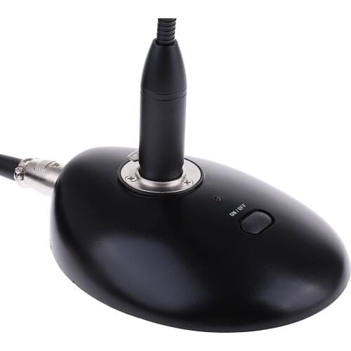 Gooseneck Conference Mic Condenser Microphone Desktop Stand Record