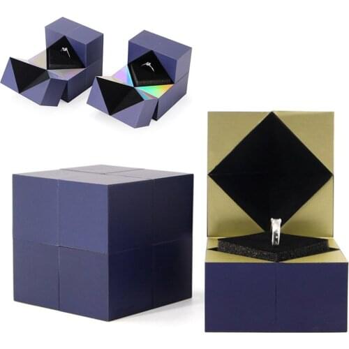 Proposing Marriage Magic Cube Ring Box Wedding Ring Box Valentines Day Gift Creative Jewelry Box Storage Jewellery Organizer