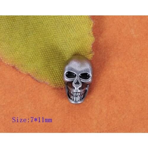 50pc Punk Skull Head Leather Rivets Stud Set for Bag Shoes Clothing Leathercraft