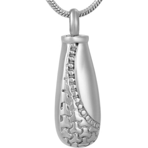 Cremation Jewelry Pendant Necklace for Pet Ashes Holder Stainless Steel Funeral Keepsake Casket Locket