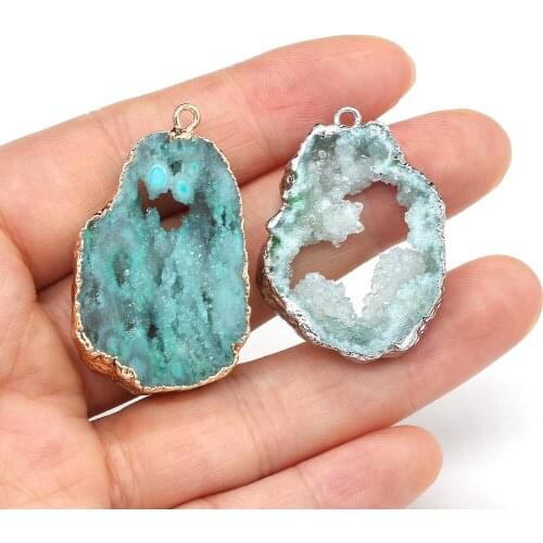 Natural stone pendant Irregular shape Exquisite charm for Jewelry Making DIY Necklace Bracelets Accessories 25x35-30x40mm