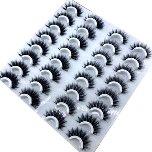 NEW 16 pairs 8-25mm fake Eyelashes 100% Mink Eyelashes Mink Lashes Natural Dramatic Volume Eyelashes Extension False Eyelashes