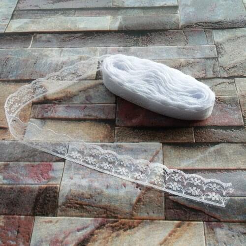 Wholesale 10 yards 22mm Width White Lace Ribbon Embroidery Lace DIY Jewelry Decoration Clothing Accessories