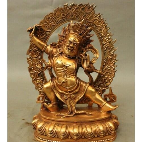 Wholesale factory 10" Tibetan Buddhism Bronze Technics Vajrapani Bodhisattva Tutelary Deity Statue