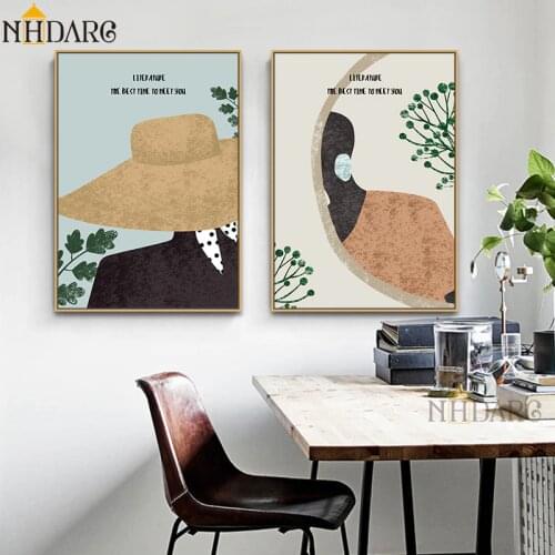 Posters And Prints Nordic Modern Simple Vogue Fashion Portraits Canvas Art Painting Wall Pictures For Living Room Home Decor