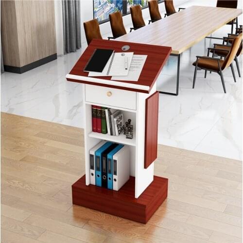 Speech platform simple modern welcome desk reception desk shopping guide reception desk host desk MC desk