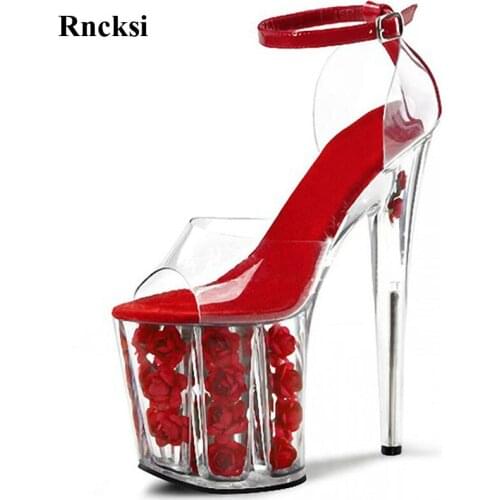 Rncksi Sexy New Design Shoes Women Dress sandals platform 20cm high heels Night clubbing Pole Dance Girls Sandals Shoes