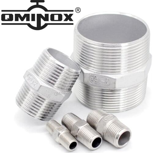 Male Threaded Hex Nipple Stainless Steel 304 Pipe Fitting for Brew Kit, Home Piping Application Connector Coupler Adapter