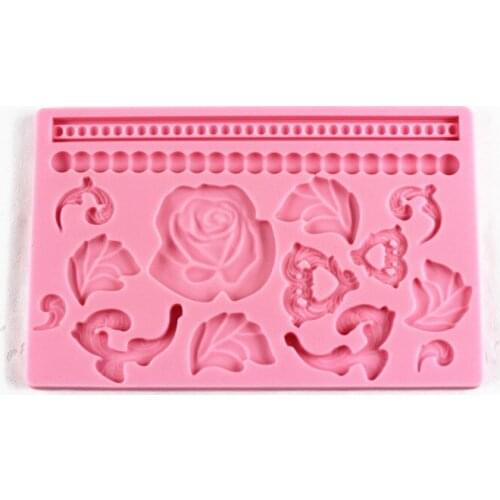 Silicone lace mold fondant cake decoration tools lace mold baking tool fondant cupcake silicone mould