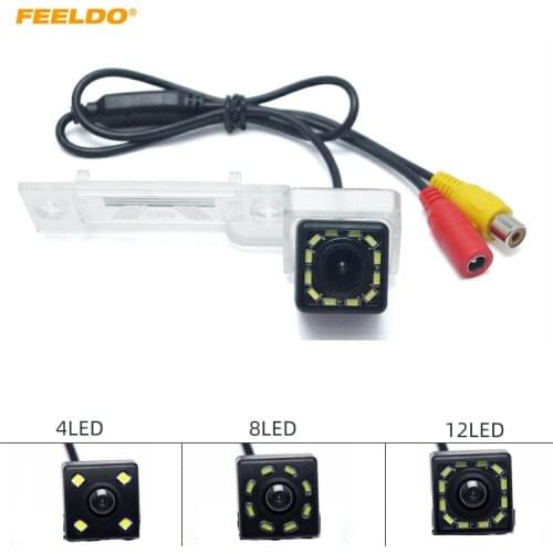 FEELDO 1Set Car Special Dedicated Rearview Parking Camera With LED For Volkswagen Touran/Caddy/Golf Plus/Passat B6(B7) #MX5923