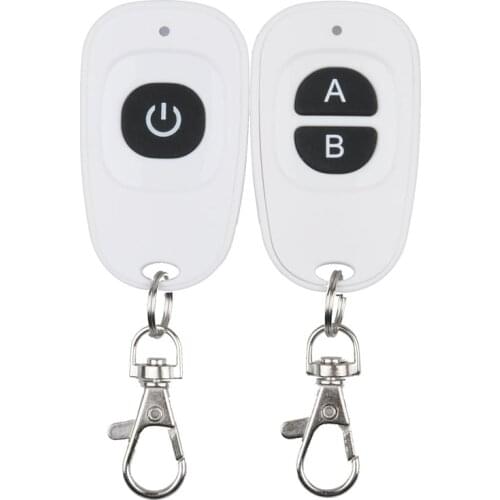 White Remote Control RF Radio Transmitter Tx 1 Button 2 Button White Color Wireless Remote PT 2260 EV1527 Light Remote