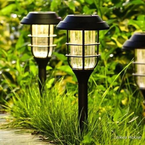 Solar Powered Street Light IP65 Waterproof LED Outdoor Garden Ground Lawn Lighting 1PCS Metal And ABS Household Decorations