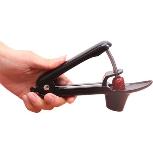 Cherry Corer with Silicone Ring Padded Lock Press Design Stainless Steel Rod Accessory