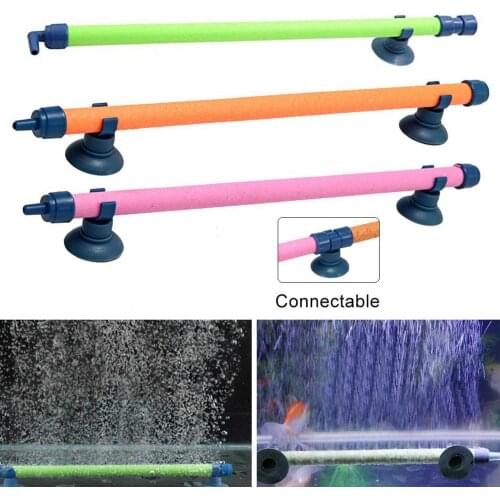 Green Easy To Install 7inch Aquarium Fish Tank Air Stone Stick Bubble Wall Tube Oxygenation Pump Decor Fish Tank Accessories